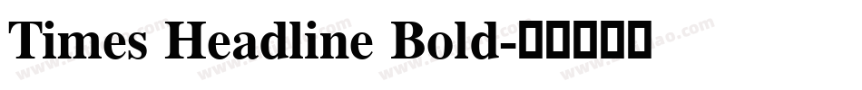 Times Headline Bold字体转换